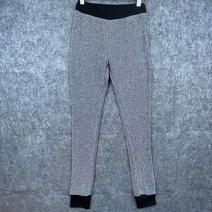 WinWin Apparel Leggings S Silver Sparkle Metallic Shiny Joggers Cyber Glitter US